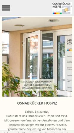 Vorschau der mobilen Webseite www.osnabruecker-hospiz.de, Osnabrücker Hospiz e.V.