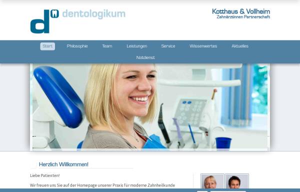 Vorschau von www.dentologikum.de, Dentologikum, Dr. Kotthaus und Vollheim
