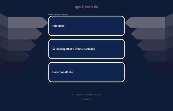 Vorschau von www.apo3rosen.de, Apotheke zu den 3 Rosen