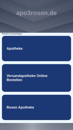 Vorschau der mobilen Webseite www.apo3rosen.de, Apotheke zu den 3 Rosen