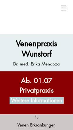 Vorschau der mobilen Webseite www.venenpraxis-wunstorf.de, Venen-, Chiro- und hausärztliche Praxis
