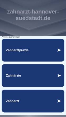 Vorschau der mobilen Webseite zahnarzt-hannover-suedstadt.de, Praxis Dr. Gabriele Ahlers