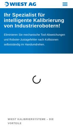 Vorschau der mobilen Webseite www.wiest-ag.de, Wiest AG