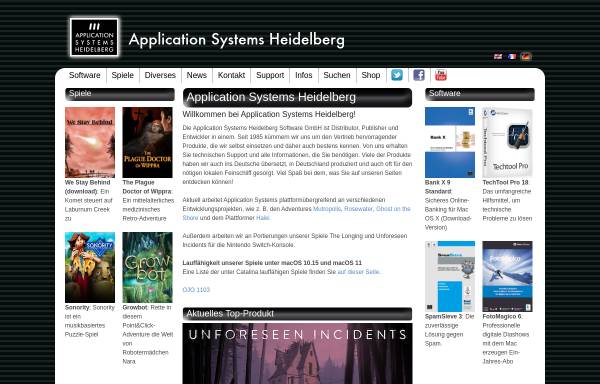Vorschau von www.application-systems.de, Ashgames