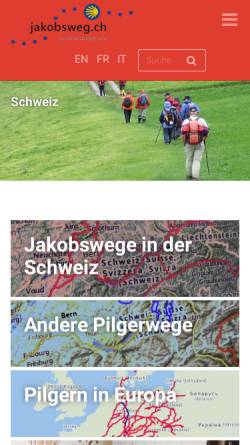 Vorschau der mobilen Webseite www.jakobsweg.ch, Jakobsweg Schweiz