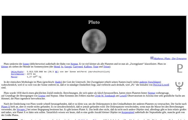 Vorschau von www.neunplaneten.de, Planet Pluto