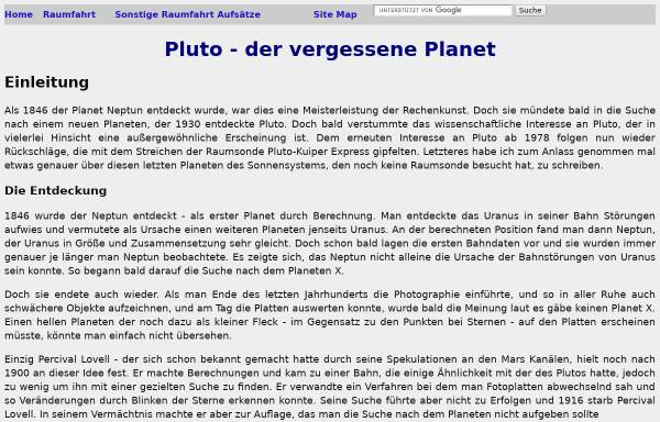Pluto: Der vergessene Planet