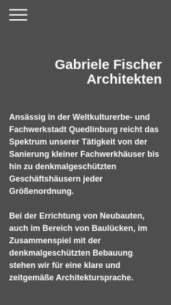 Vorschau der mobilen Webseite www.gabrielefischer-architekten.de, Gabriele Fischer Architekten