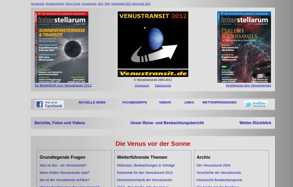 Vorschau von www.venustransit.de, Planet Venus