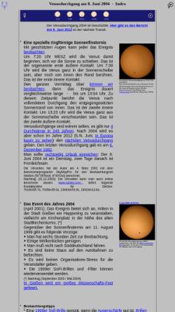 Vorschau der mobilen Webseite www.josef-graef.de, Venusdurchgang am 8. Juni 2004