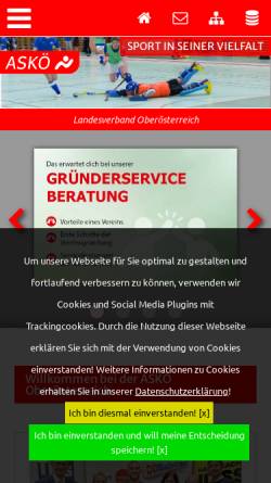 Vorschau der mobilen Webseite www.askoe-ooe.at, ASKÖ Landesverband Oberösterreich