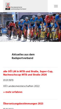 Vorschau der mobilen Webseite www.ooe-radsportverband.at, Oberösterreichischer Landes-Radsportverband