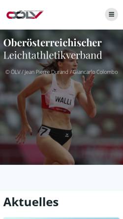 Vorschau der mobilen Webseite www.ooelv.at, OÖLV - Oberösterreichischer Leichtathletikverband