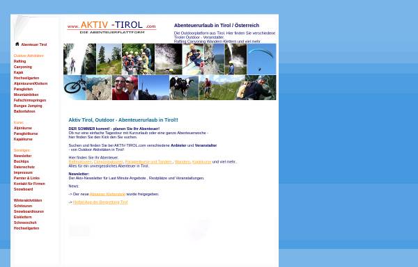 Vorschau von www.aktiv-tirol.com, Aktiv Tirol