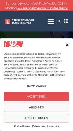 Vorschau der mobilen Webseite www.oetb.at, ÖTB Österreichischer Turnerbund