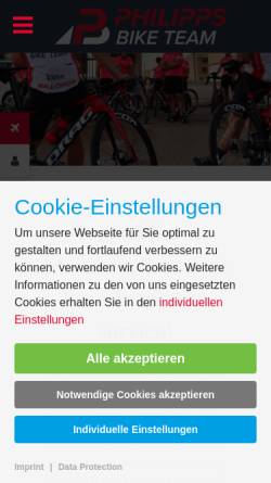 Vorschau der mobilen Webseite www.radsport-mallorca.de, Philipp's Bike Team