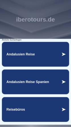 Vorschau der mobilen Webseite www.iberotours.de, Ibero Tours