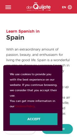 Vorschau der mobilen Webseite www.spanishinspain.org, Hispanic Organizers of Languages Courses Association