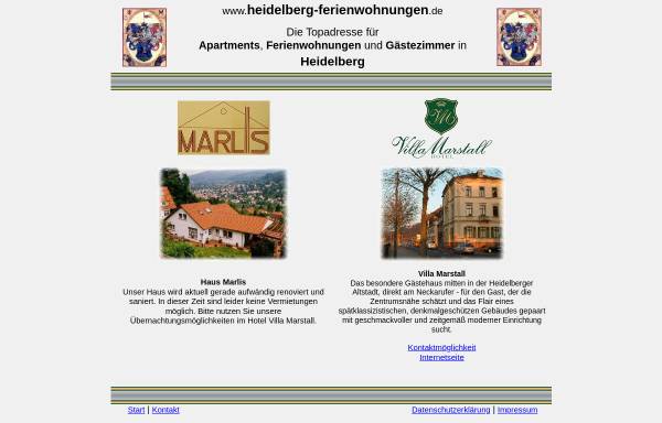Vorschau von www.heidelberg-ferienwohnungen.de, Haus Marlis