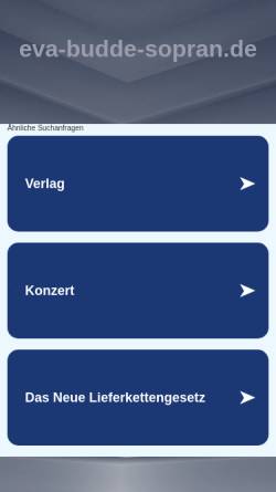 Vorschau der mobilen Webseite eva-budde-sopran.de, Budde, Eva