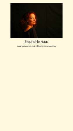Vorschau der mobilen Webseite www.stephanie-haas.de, Haas, Stephanie