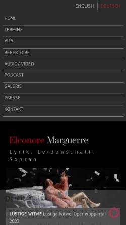 Vorschau der mobilen Webseite www.eleonore-marguerre.de, Marguerre, Eleonore