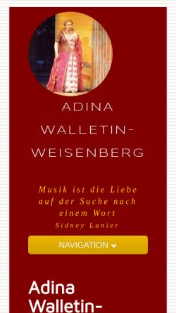 Vorschau der mobilen Webseite www.walletin-weisenberg.de, Walletin-Weisenberg, Adina