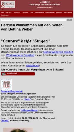 Vorschau der mobilen Webseite cantate-net.de, Weber, Bettina