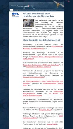 Vorschau der mobilen Webseite www.life-science-lab.org, Life-Science Lab