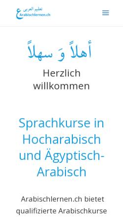 Vorschau der mobilen Webseite www.arabischlernen.ch, Mazen Abdel-Rahman