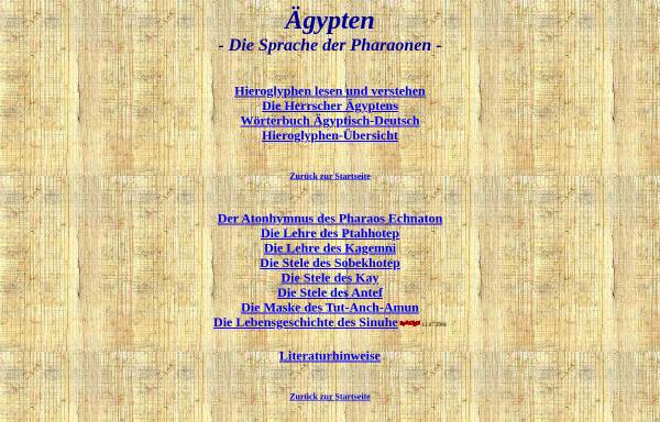 Vorschau von www.hieroglyphen.net, Die Sprache der Pharaonen [hieroglyphen.net]