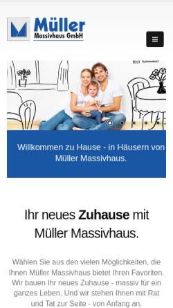 Vorschau der mobilen Webseite www.mueller-massivhaus.de, Müller Massivhaus GmbH