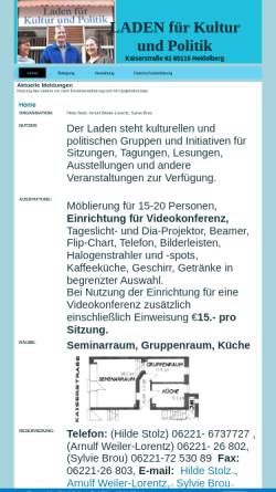 Vorschau der mobilen Webseite www.laden-k-p-hd.de, Laden für Kultur und Politik