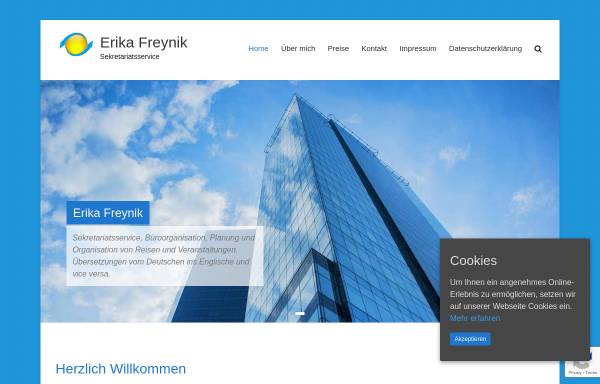 Vorschau von www.erikafreynik.de, Sekretariatsservice Erika Freynik