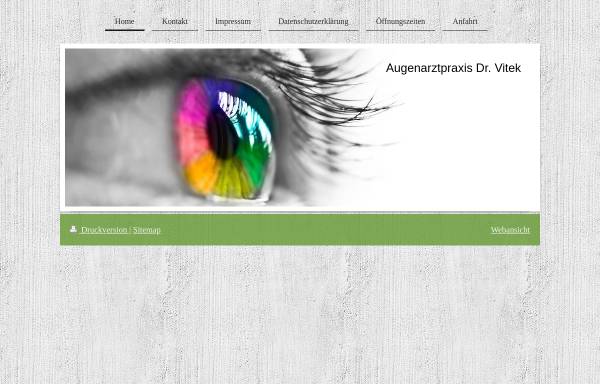 Vorschau von www.dr-vitek.de, Augenarztpraxis Dr. Martin Vitek