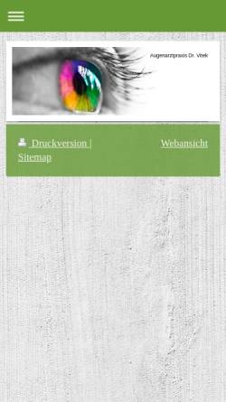 Vorschau der mobilen Webseite www.dr-vitek.de, Augenarztpraxis Dr. Martin Vitek