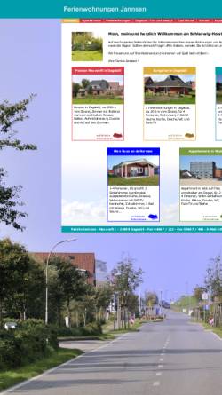 Vorschau der mobilen Webseite www.ferienwohnungen-jannsen.de, Ferienwohnungen und Appartements Janssen