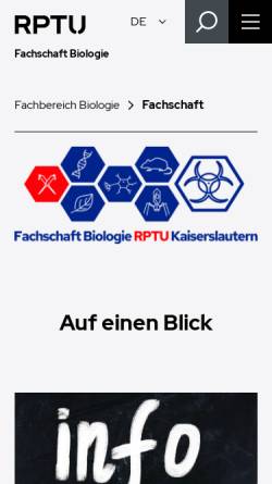Vorschau der mobilen Webseite www.uni-kl.de, Universität Kaiserslautern
