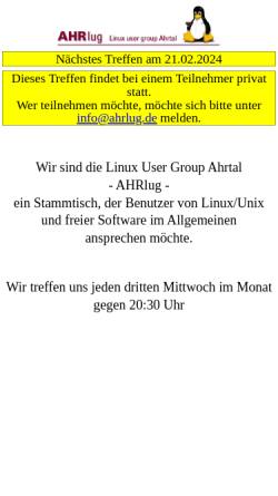 Vorschau der mobilen Webseite www.ahrlug.de, Ahrtal/Bad Neuenahr-Ahrweiler - AHRlug