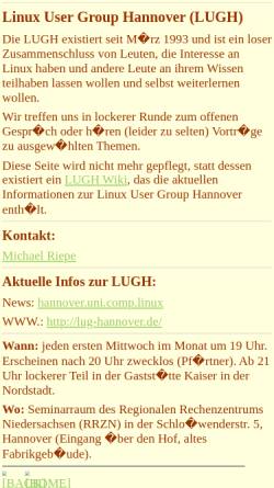 Vorschau der mobilen Webseite www.han.de, Hannover - LUGH