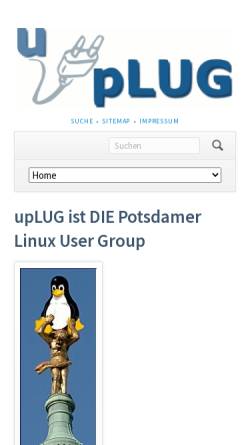 Vorschau der mobilen Webseite www.uplug.de, Potsdam - upLUG