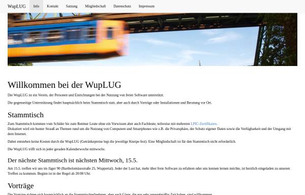 Vorschau von www.wuplug.org, Wuppertal - WupLUG