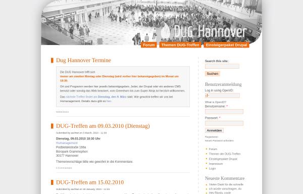 Vorschau von www.dug-hannover.org, Drupal Benutzergruppe Hannover