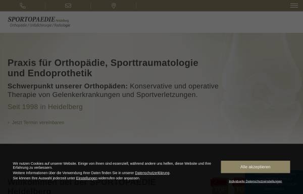 Vorschau von www.sportopaedie.de, Orthopädisch Chirurgische Gemeinschaftspraxis