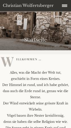 Vorschau der mobilen Webseite www.wolfertsberger.at, Wolfertsberger Brigitte