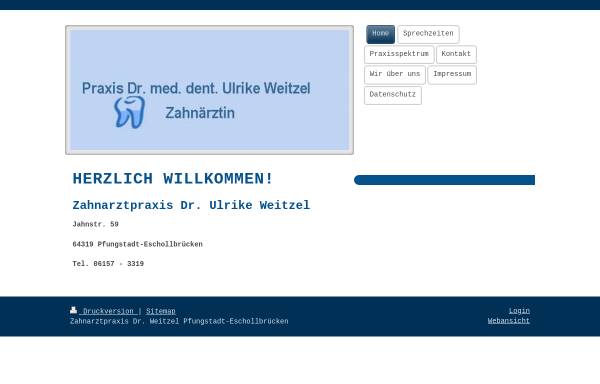 Vorschau von www.meine-zahnaerztin-online.de, Zahnarztpraxis Dr. Ulrike Weitzel