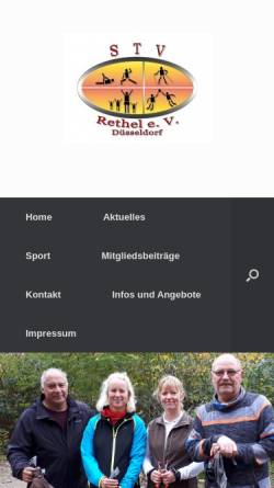 Vorschau der mobilen Webseite www.stv-rethel.de, Sportverein STV Rethel