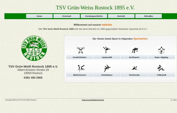 Vorschau von www.tsvrostock.de, TSV Rostock