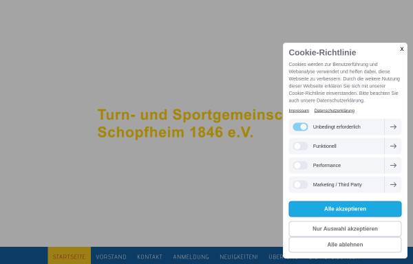 Vorschau von www.tsgschopfheim.de, Turn- und Sportgemeinschaft Schopfheim