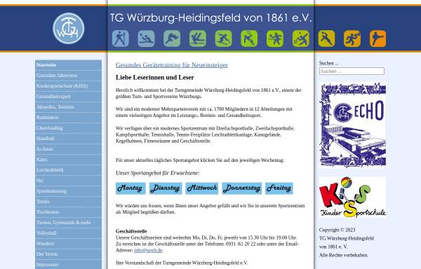 Vorschau von www.tgwh.de, Turngemeinde Würzburg Heidingsfeld